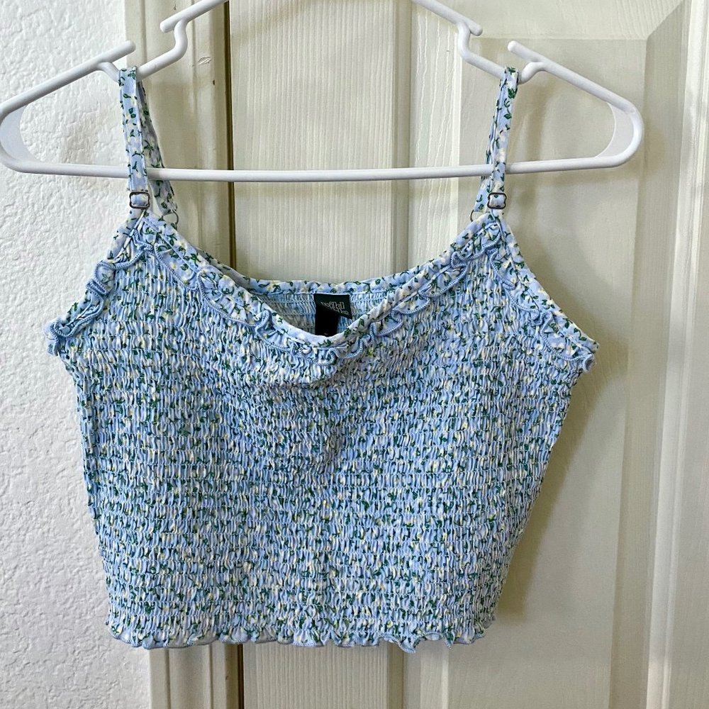 Wild Fable Floral Print Smocked Tank Top